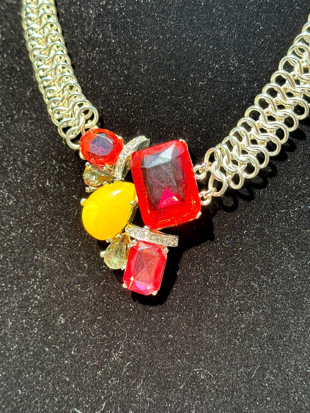 Multicolor Crystal Statement Necklace
